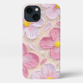 Süße rosa Blumen-Ästhetik-Handyhülle iPhone Hülle
