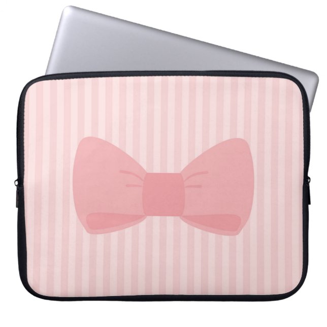 Süße rosa Bogenlaptophülse Laptopschutzhülle (Vorderseite)