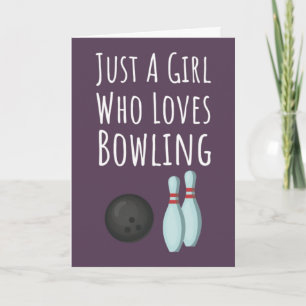 Süße rosa Bowling-Karten für Baby-Mädchen Kinder-B Karte