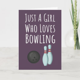 Süße rosa Bowling-Karten für Baby-Mädchen und Kind Karte