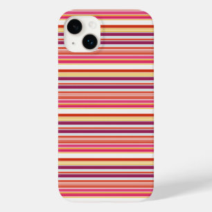 Süße rosa braune Streifen Case-Mate iPhone 14 Plus Hülle