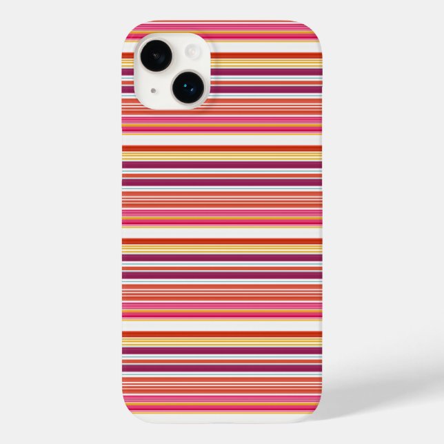 Süße rosa braune Streifen Case-Mate iPhone 14 Plus Hülle (Rückseite)