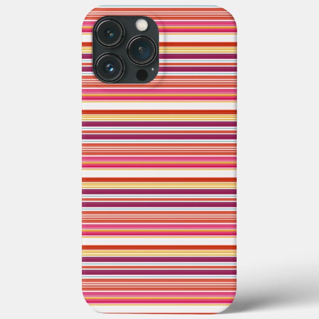 Süße rosa braune Streifen Case-Mate iPhone Hülle (Rückseite)