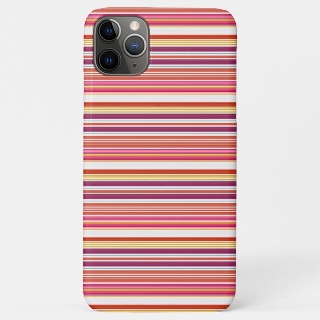 Süße rosa braune Streifen Case-Mate iPhone Hülle (Rückseite)