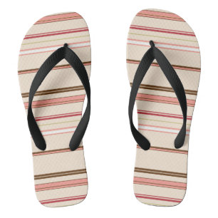 Süße rosa braune Streifen Flip Flops