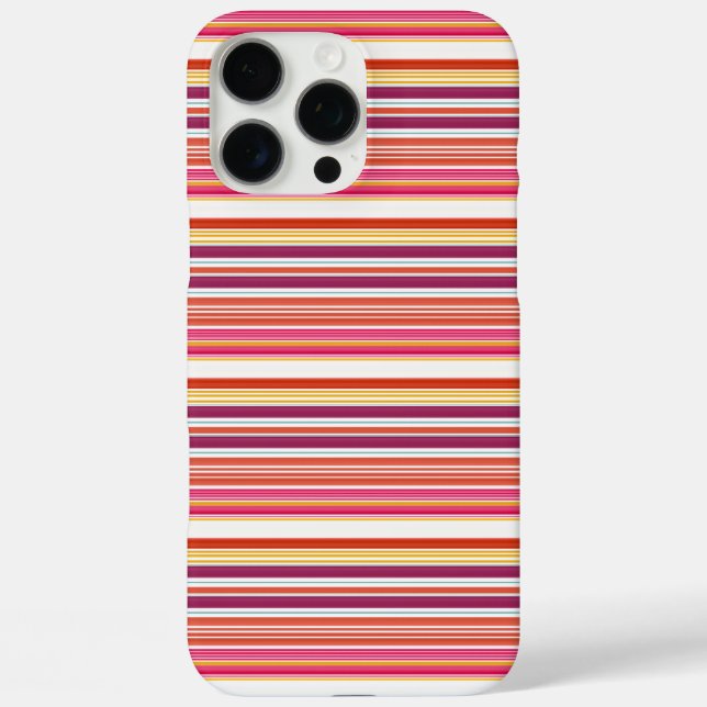 Süße rosa braune Streifen iPhone 16 Pro Max Hülle (Rückseite)