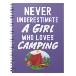 Süße rosa Camping-Geschenke für Baby-Mädchen Kinde Notizblock