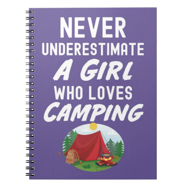 Süße rosa Camping-Geschenke für Baby-Mädchen Kinde Notizblock (Vorderseite)