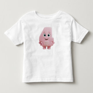 Süße rosa Cartoon-Zahl 4 | "Vier steht fest" Kleinkind T-shirt