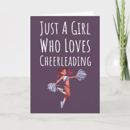 Süße rosa Cheerleader-Grußkarten für Baby-Mädchen Karte