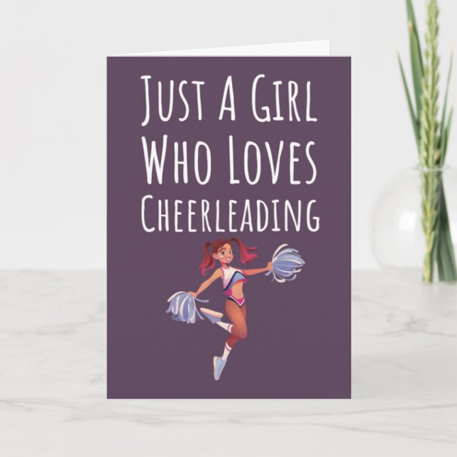Süße rosa Cheerleader-Karten für Baby-Mädchen Kind Karte (Vorderseite)