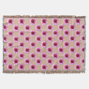 Süße rosa Dahlie-Garten-Blumen auf Decke