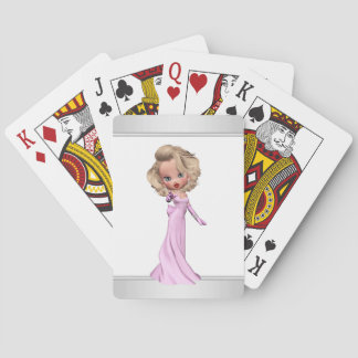 Süße rosa Diva Spielkarten
