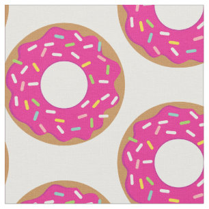 Süße rosa Donut mit Streusel Muster Stoff