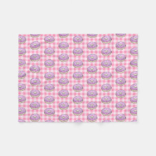 Süße rosa Donuts Fleecedecke