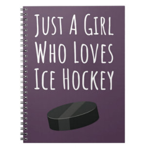 Süße rosa Eishockey-Geschenke für Mädchen und Kind Notizblock