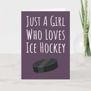 Süße rosa Eishockey-Karten für Mädchen für Kinder Karte