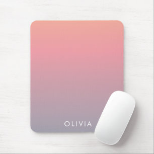 Süße rosa farbenfrohe Ombre individualisierte Name Mousepad