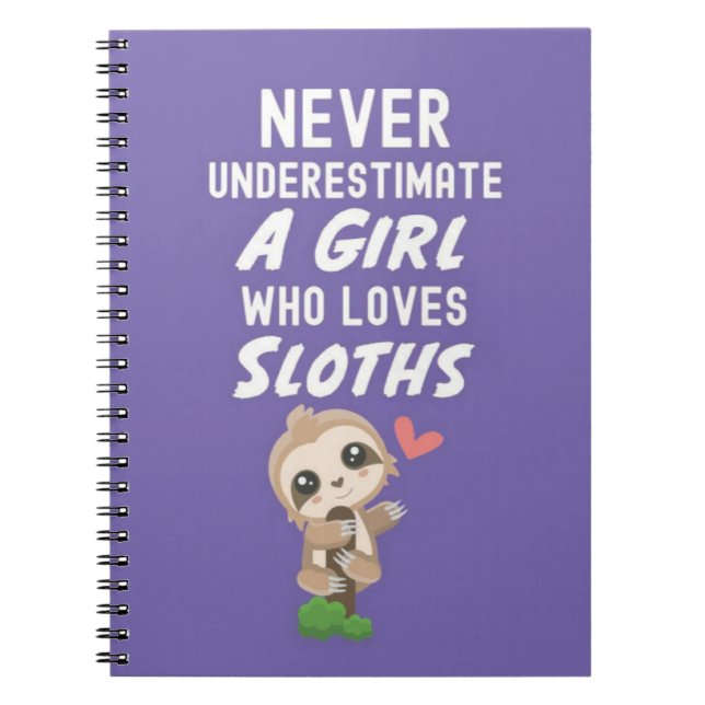 Süße rosa Faultier-Geschenke für Baby-Mädchen Kind Notizblock (Vorderseite)