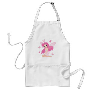 Süße rosa Fee und magische Schmetterlinge Schürze