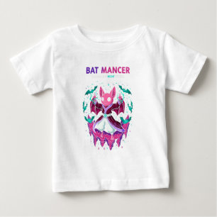 Süße rosa Fledermaus-Magierin, die unheimliche Fle Baby T-shirt
