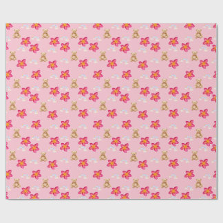 Süße rosa florale Sternmuster-Wrap-Papier | Ae Geschenkpapier