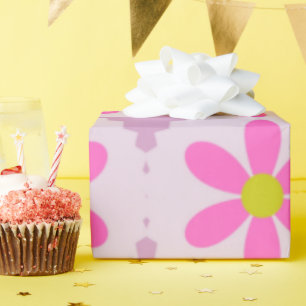 Süße rosa Gänseblümchen-Blumenmuster-Geschenkpapie Geschenkpapier