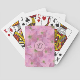Süße rosa Garten-Blumen mit kundenspezifischem Spielkarten