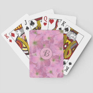 Süße rosa Garten-Blumen mit kundenspezifischem Spielkarten