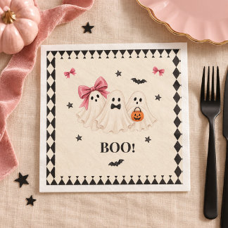 Süße rosa Geister Halloween-Party-Papier-Tischserv Serviette
