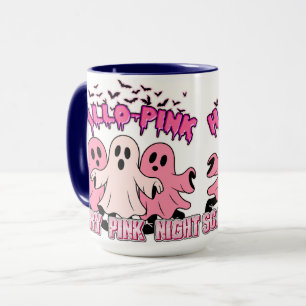 Süße rosa Geister-Kaffeetasse für Halloween und He Tasse