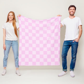 Süße rosa Gingham-Karo-Picknickdecke Fleecedecke