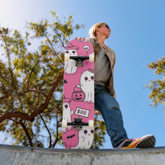 Süße rosa Halloween-Geister Kawaii Gruselparty  Skateboard