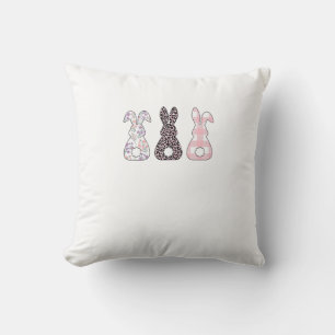Süße rosa Hasen Fröhlicher Osterhase Frauen Mädche Kissen