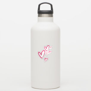 Süße rosa Herzen Aufkleber