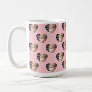 Süße rosa Herzen Kinderfoto Benutzerdefiniertes Ge Kaffeetasse