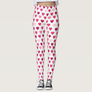 Süße rosa Herzen Liebesmuster Leggings