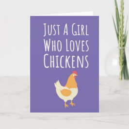 Süße rosa Hühnerkarten für Mädchen Bauernhoftiere Karte