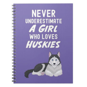 Süße rosa Husky-Geschenke für Baby-Mädchen Kinder Notizblock