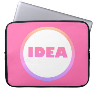 Süße rosa Idee Kreis Fokus Laptop Hülle Laptopschutzhülle