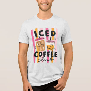 Süße rosa Kaffeetassen Sommer-Kaffeedesign Tri-Blend Shirt