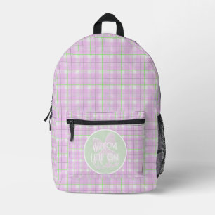 Süße rosa karierte und Schleifenwindel-Rucksack Bedruckter Rucksack