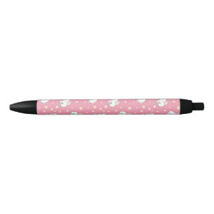 Süße rosa Kawaii-Hasenzeichnung Kugelschreiber