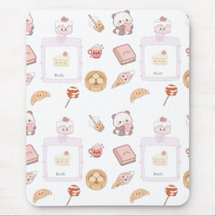 Süße rosa Kawaii Süßigkeiten Dessert Design Mousepad