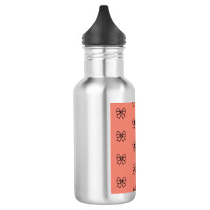 Süße Rosa Koketten-Schleifen-Muster-Wasserflasche Edelstahlflasche