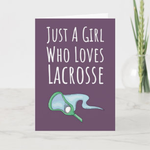 Süße rosa Lacrosse-Karten für Baby-Mädchen-Kids-Sp Karte