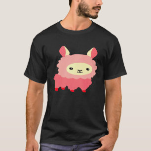 Süße rosa Lama sehen niedlich Premium T-Shirt