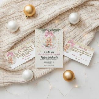Süße rosa Lebkuchen-Mädchen-Bücher für Baby-Anfrag Begleitkarte