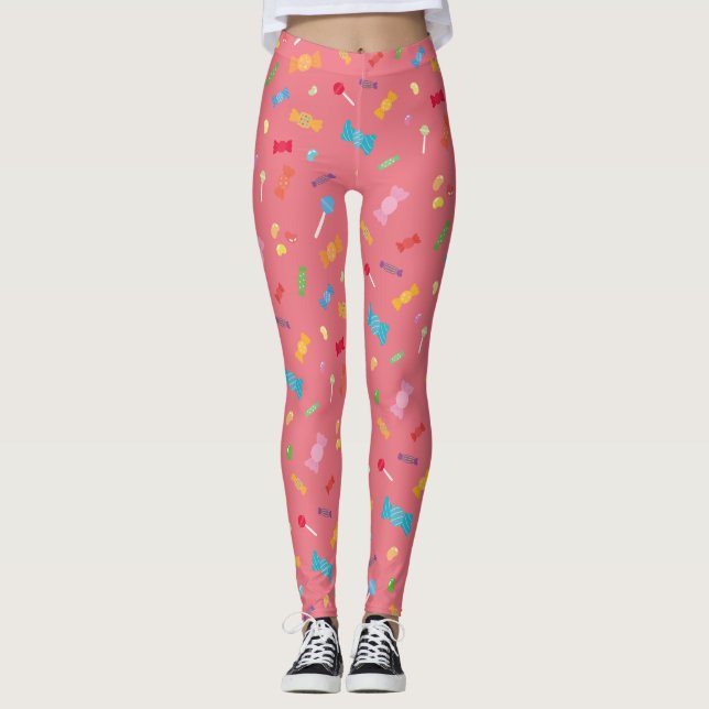 Süße rosa Leggings (Vorderseite)