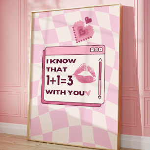 Süße rosa Liebe romantische ästhetische Wandkunst  Poster